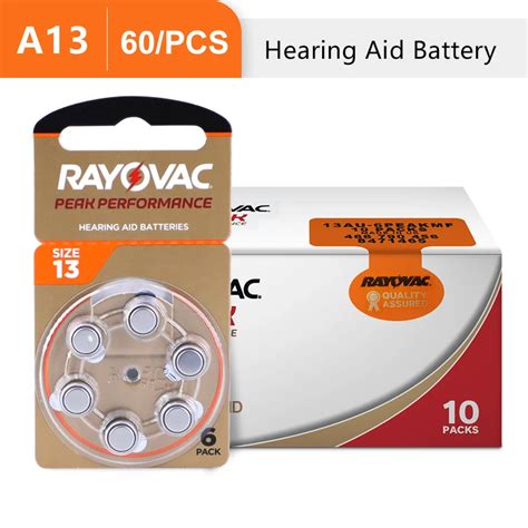 Pcs Hearing Aid Batteries A A P Pr Rayovac Peak Uk V