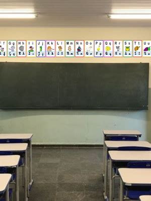 Faixa Pedagogico Alfabeto Tipo Letra Faixa P Parede Banner Compre