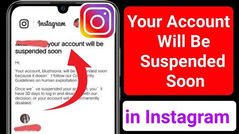 Fix Your Account Will Be Suspended Soon Instagram Problem