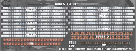 Z Lingerie Model Shape And Pose Mega Set Daz D