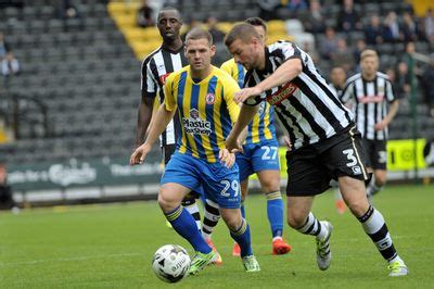 Carl Dickinson Notts County And Billy Kee The Man Of The Match