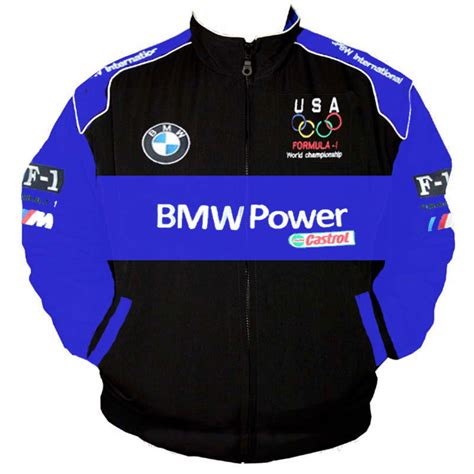 Race Car Jackets Bmw Power Racing Jacket Royal Blue And Black