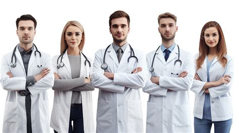 Group Of Doctors Pose Together To Show Their Profession Background D