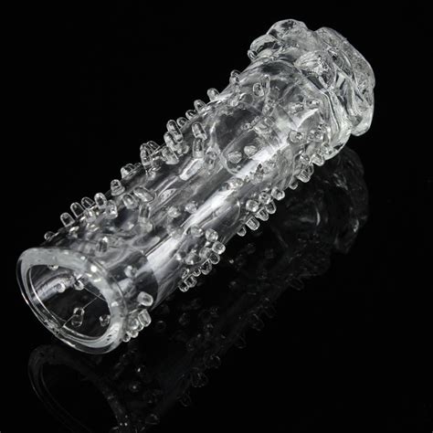 Crystal Delay Condom Extender Enlargement Penis Lasting Sex Longer