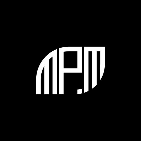 Mpm Letter Logo Design On Black Background Mpm Creative Initials