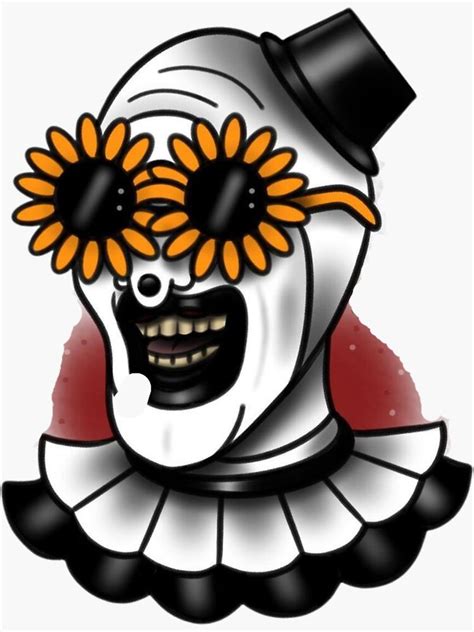 Art The Clown Terrifier 2 Sunflower Sunglasses Sticker For Sale By Brush Master Redbubble