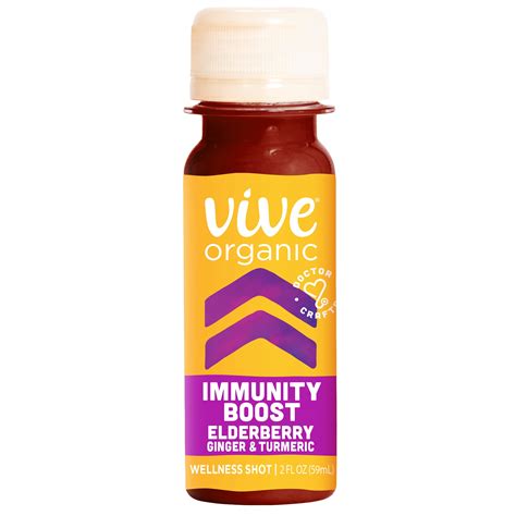 Vive Organic Immunity Boost Elderberry Ginger Turmeric Shot Oz