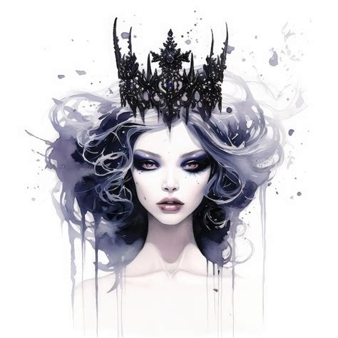 Premium AI Image | watercolor evil queen beautiful but wicked queen ...