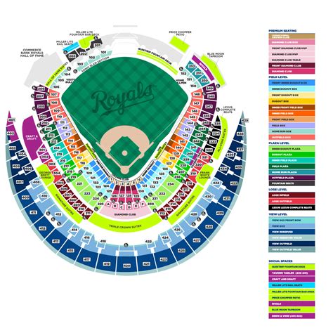 Kauffman Stadium Seating Map | Kansas City Royals