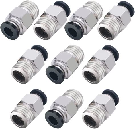 Mxuteuk Pcs Pt Male Thread Mm Pneumatic Fittings Push To