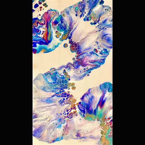 Acrylic Pour Canvas With Epoxy Resin Finish Etsy