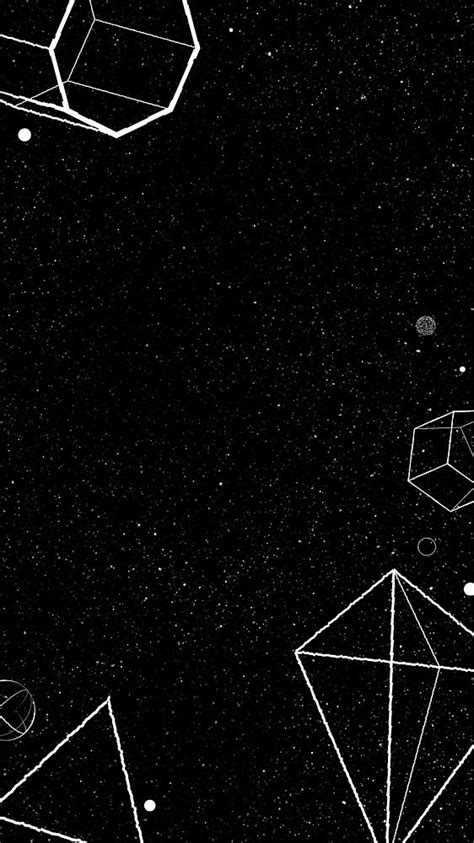 Geometric Outline Shapes Black Background Free Photo Rawpixel