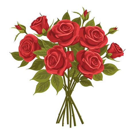 Bouquet De Roses Rouges Pour La F Te De La Saint Valentin Vecteur Premium