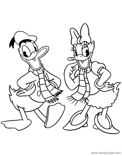 Donald Daisy Duck Coloring Pages