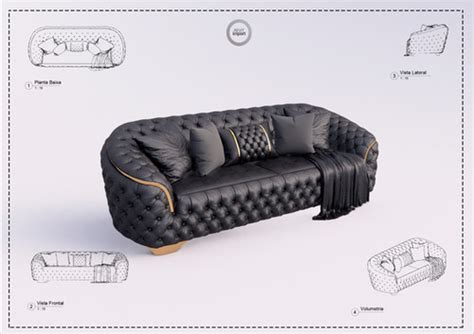 Sofa 127 Revit High Quality RevitImport