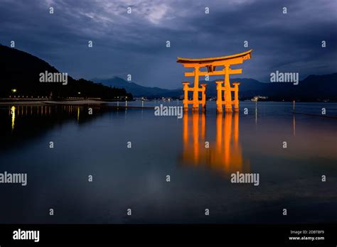 Torii Gate In The Sea Stock Photo Alamy