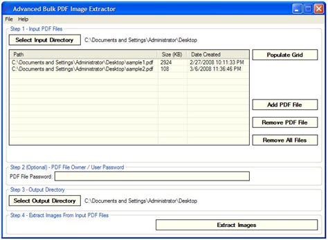 Advanced Bulk PDF Image Extractor. Free download for Windows. Extract PPE, PBM and JPG images ...