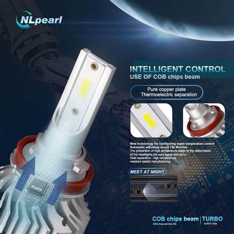 Buy Nlpearl High Quality Cob Pcs H Led Headlight Bulbs K Lm