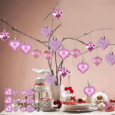 Egmy Toy Valentine S Day Heart Ornaments Heart Baubles Heart Shaped