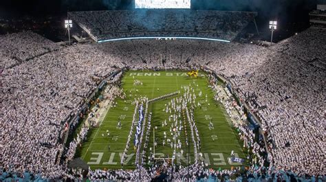 Penn State Football Fans Fill White Out Game Despite Weather Centre