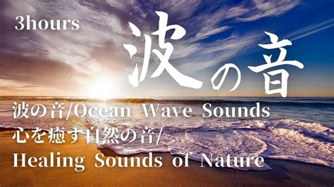 【波の音】心を癒す波の音ocean Wave Sounds（3時間）心身の緊張を解消勉強用ヨガ深い睡眠リラックス Youtube