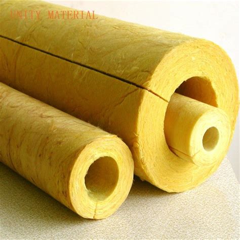 140kgm3 Density Thermal Insulation Fireproof Mineral Rockwool Rock Wool Pipe With Al Aluminum