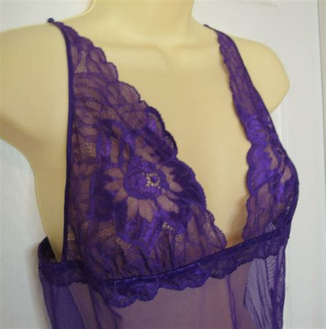 Victoria S Secret Lingerie Ultra Sheer Mesh Lace Baby Gem