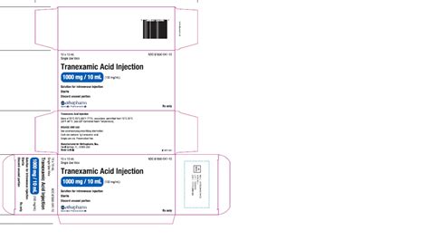 Rx Item Tranexamic Mg X Ml Single Dose Vial By Metha Pharma Usa