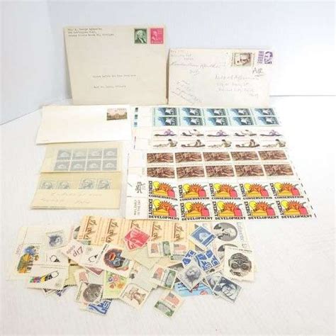 Collection of old US Postage stamps, most of them are not cancelled ...