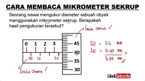 Cara Cepat Membaca Hasil Pengukuran Mikrometer Sekrup Fisika Sma Kelas