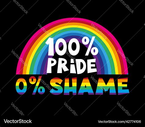 Pride Shame Lgbt Slogan Royalty Free Vector Image