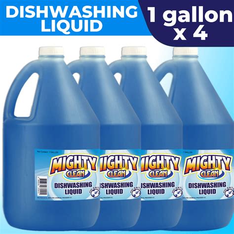 Mighty Clean Dishwashing Liquid Antibacterial Dwl Blue Gallons