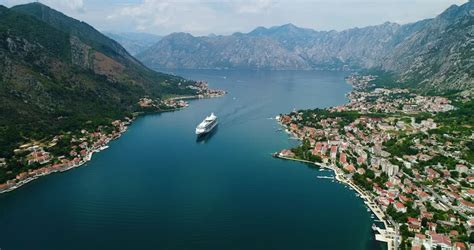 aerial beautiful view kotor bay cruise Stock Footage Video (100% ...