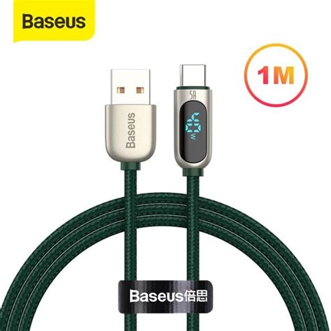 Baseus Kabel Data Type C Fast Charging Led Display Kabel Fast Charge