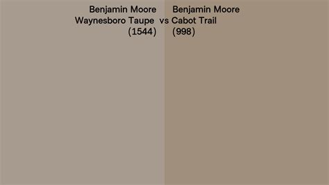 Benjamin Moore Waynesboro Taupe Vs Cabot Trail Side By Side Comparison