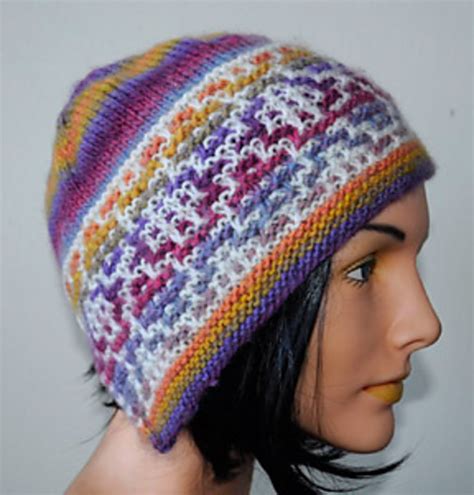 Knitting Patterns Galore - Mosaic Tile Hat