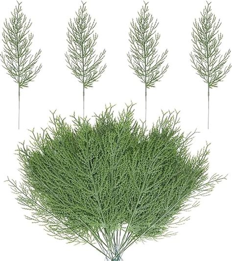 Pcs Artificial Pine Branches Fake Greenery Plants Pine Sprigs Faux