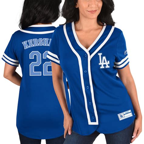 Womens Los Angeles Dodgers Clayton Kershaw Majestic Royalwhite