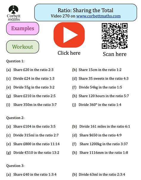 Corbettmaths On Twitter New Textbook Exercise Ratio Sharing The Total