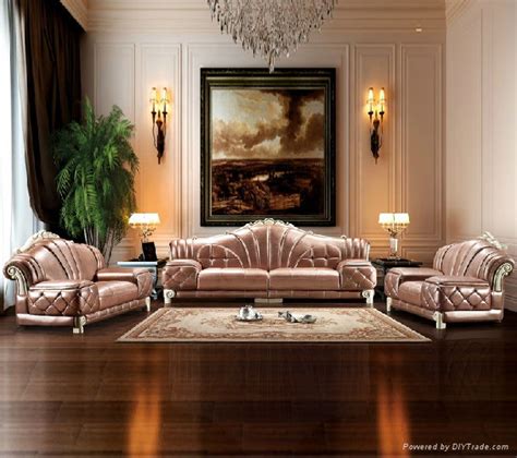 High End Luxury Noble Genuine Leather Wooden Sofa Design BF05 0937