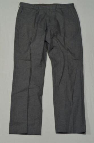 J Crew 34 X 32 Gray Bowery Classic Cotton Dress Pants Ebay