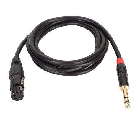 Microphone Cable 2m Long XLR Female To 1 4 Inch TRS Balanced Signal