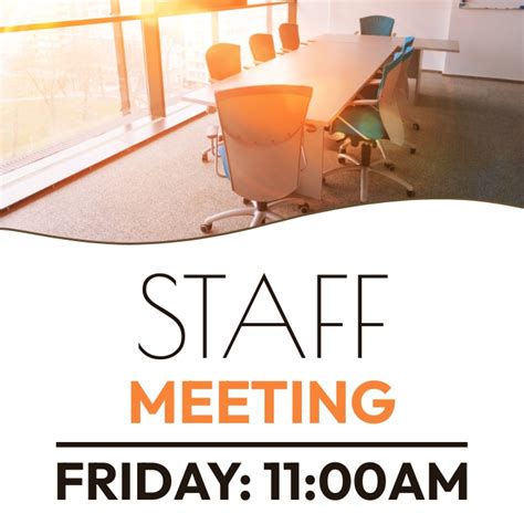 Staff Meeting Announcement Template Postermywall