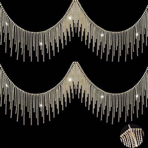 Amazon Juwaire Rhinestone Fringe Rhinestone Trim Rhinestone Ribbon