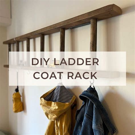 How to Make a DIY Coat Rack With Shelf | Repurposed Ladder – Tea and Forget-me-nots