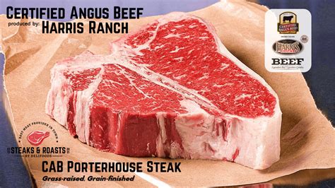 Harris Ranch® Certified Angus Beef Porterhouse Steak Grass Raised Grain Finished Steaks