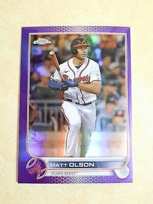 Matt Olson Atlanta Braves Topps Chrome Purple Refractor USC72 MLB