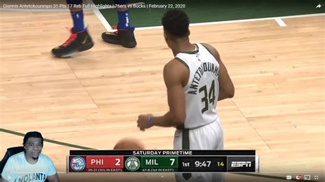 Giannis Antetokoumpo Drops 31 Pts On Joel Embiid And The 76ers Bucks Made It Look Easy Youtube