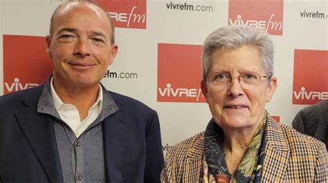 Geneviève Darrieussecq et Christophe Clamageran au micro de Vivre fm