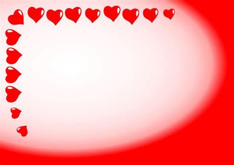 Simple Red Love Heart Page Border Vector Art At Vecteezy